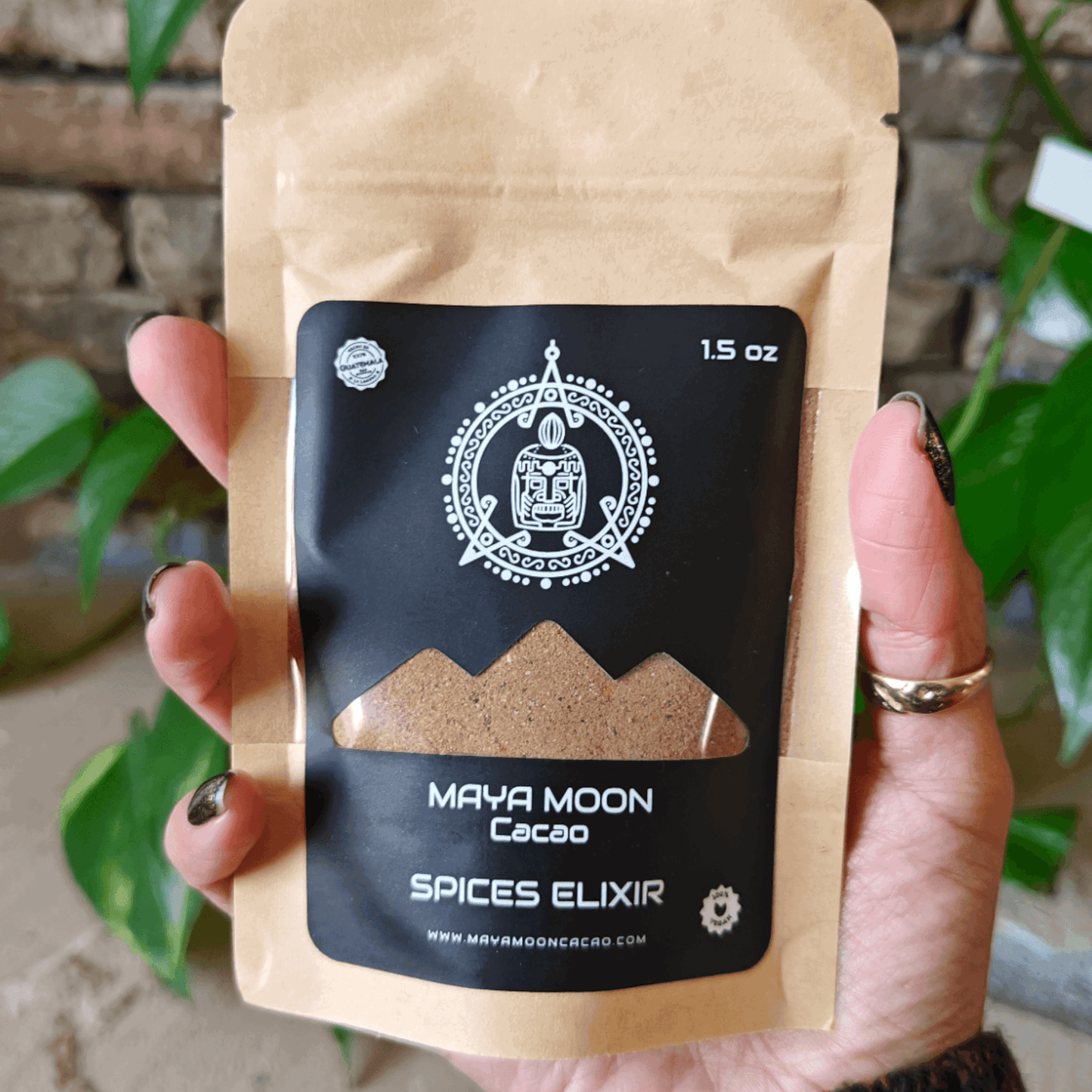 Artisan cacao spice mix, organic ingredients sourced from Guatemala for wellness rituals