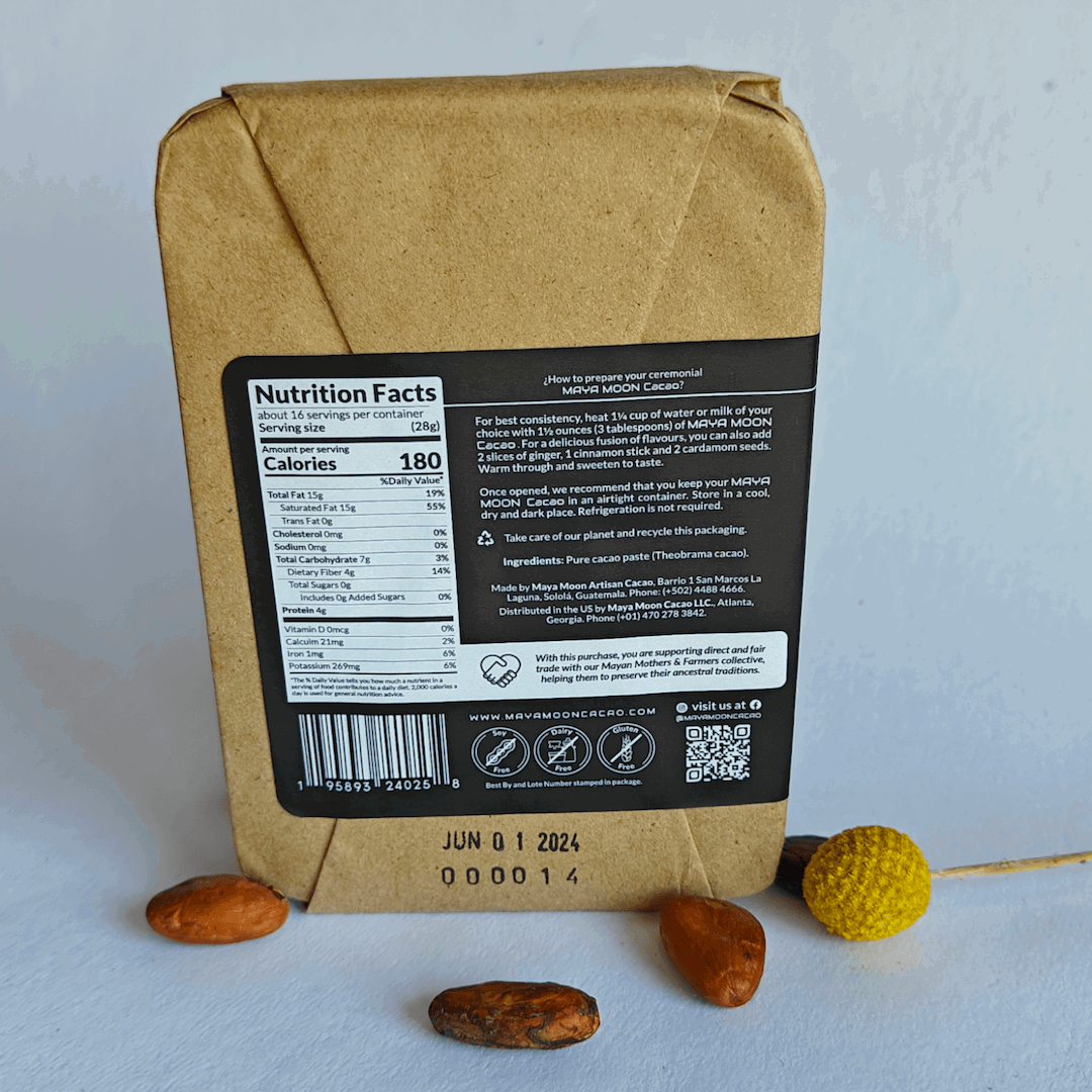 Mayan organic ceremonial Cacao (1 Lb Solid Block) - Maya Moon Cacao