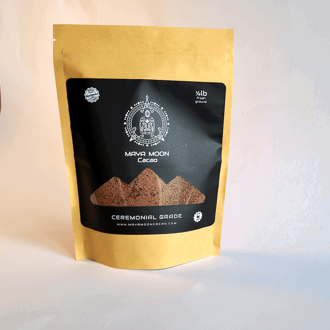 Mayan organic ceremonial Cacao Powder (0.5 Lb Fresh Ground) - Maya Moon Cacao