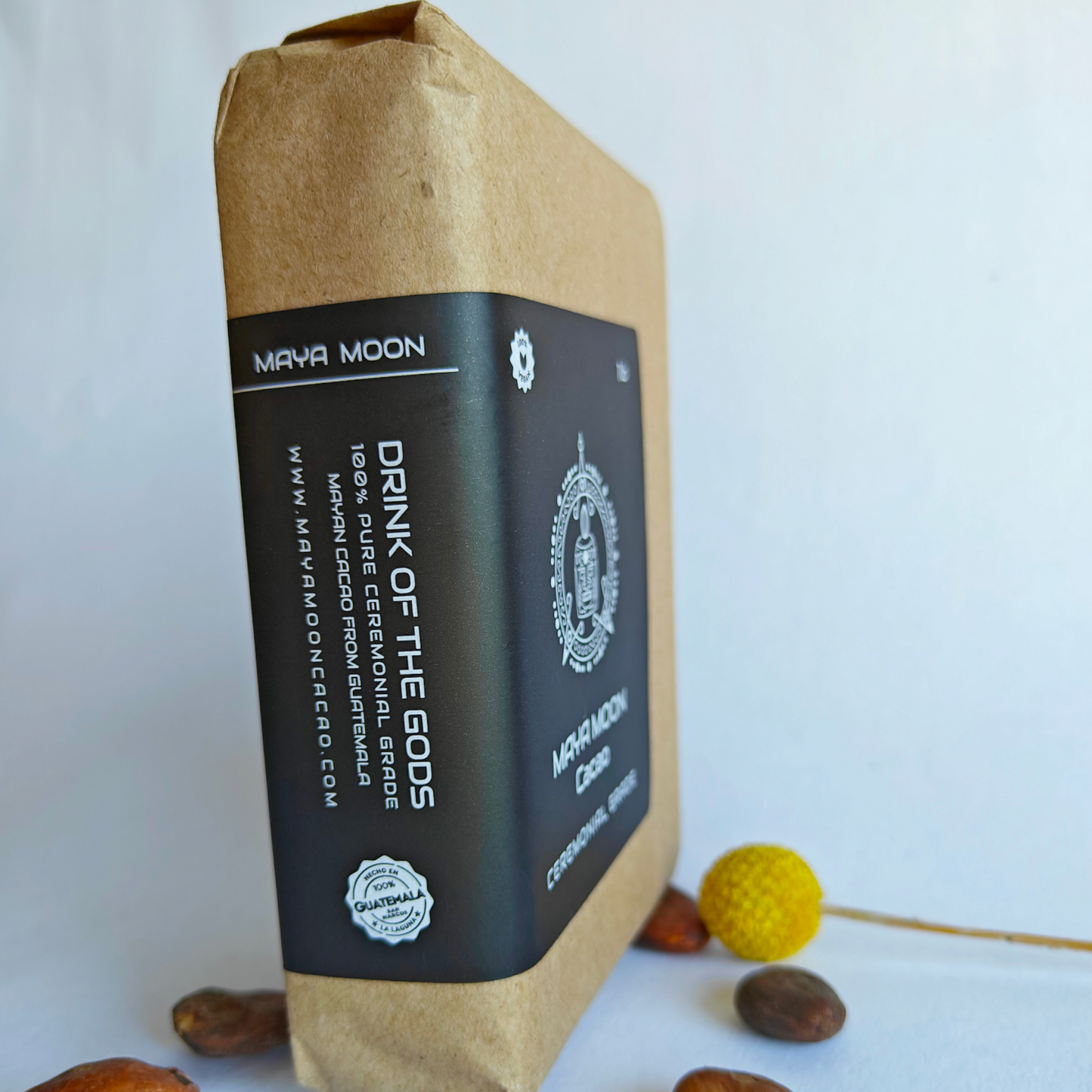 Maya Moon Cacao, Ceremonial Grade Organic Cacao (1 Lb Solid Block)