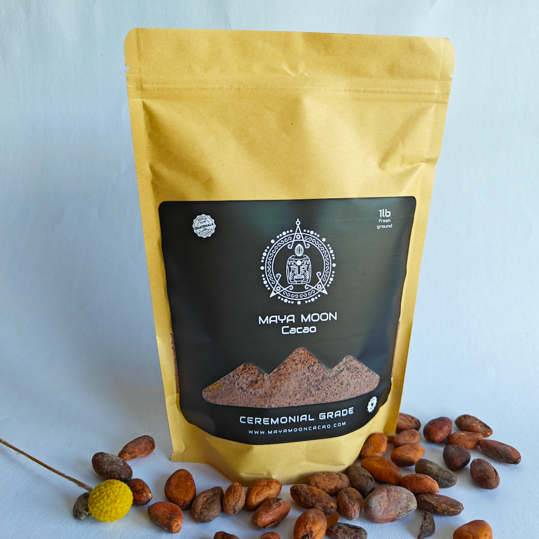 Maya Moon Cacao, Ceremonial Grade Organic Cacao (1 Lb Fresh Ground)